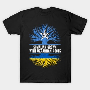 Somalian Grown with Ukrainian Roots Flag T-Shirt